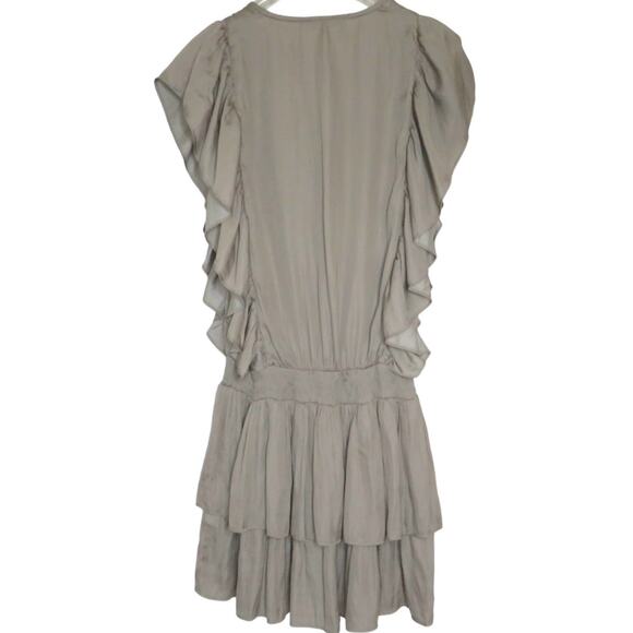Pookie & Sebastian Dress, Drop Waist Ruffle, Tiered, Dress, Party Grey S NWOT - Picture 2 of 9